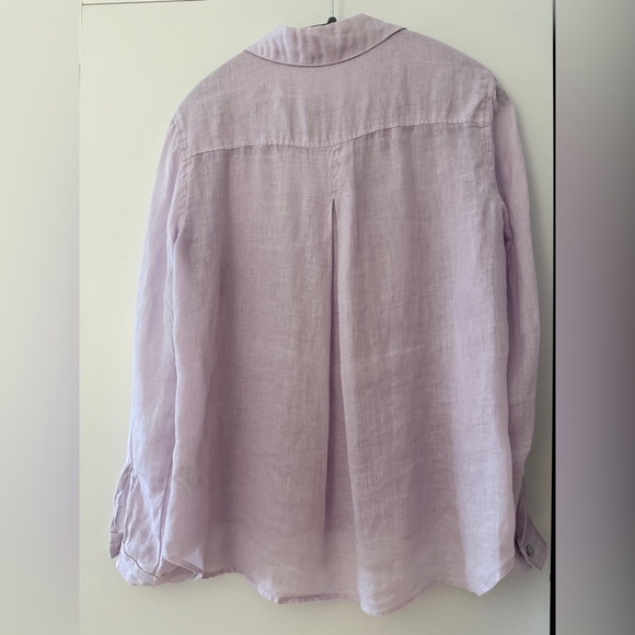 NEW Bella Dahl Linen Pocket Button Down, Lavender, Size M - Picture 8 of 8